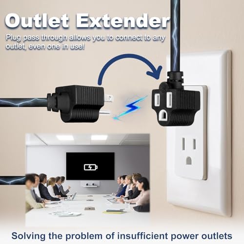 Revolutionize Your Charging Experience with the Docking Drawer Charging Station – Sleek Mounted Outlet Kit for Tidy Installation, 5 FT UL Listed Power Cord, Innovative Spring Cable for Device Compatibility and Safety, Perfect for Home Offices and Modern Workspaces