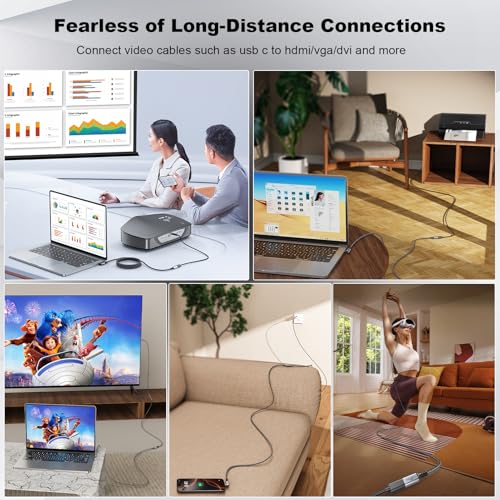 High-Performance 10 FT USB C Extension Cable – 100 W Power Delivery, 10 Gbps Data Transfer, 4 K UHD Video Support – USB 3.2 Gen 2 Male to Female Connector for Fast Charging and Seamless Connectivity with i Phone, Galaxy, PC, Monitor, and SSD – Durable & Versatile Accessory for Enhanced Tech Efficiency