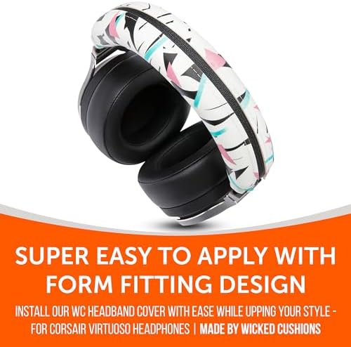Transform Your Corsair Virtuoso Headphones with the WC Band Z V2 Silicone Headband Cover – Premium Machine Washable Accessory for Enhanced Comfort, Durability, and Flawless Aesthetics – Perfect Fit for Wireless, XT, and SE Models – Say Goodbye to Flaking Leather and Hello to Effortless Maintenance and Style