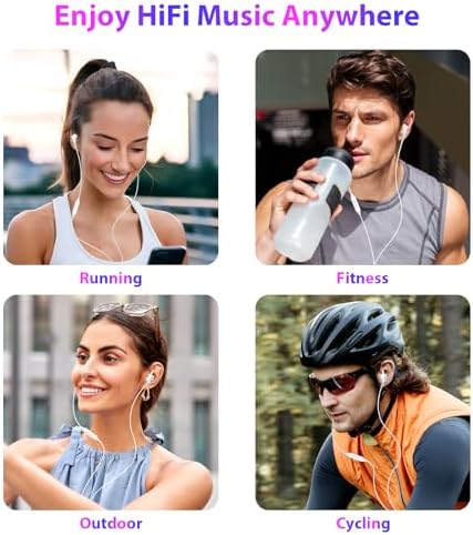 APETOO Sport Wired Ear Buds – High-Performance Sweatproof In-Ear Headphones with Deep Bass for Workouts, Secure Anti-Fall Wingtips, Ergonomic Comfort for Small Ears, Hands-Free Calling, Compatible with 3.5 mm Aux for Enhanced Audio Experience