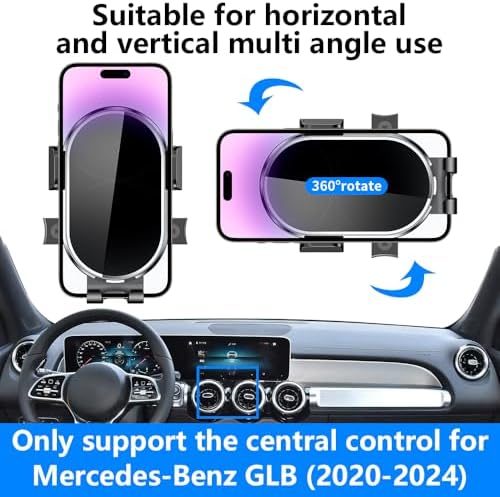 Premium Dashboard Phone Holder for Mercedes Benz GLB (2020-2025) & EQB (2022-2024) – Secure, Scratch-Resistant Smartphone Cradle for i Phone, HUAWEI, and Samsung – Effortless One-Hand Operation with Non-Slip Grip for Enhanced Driving Safety and Connectivity