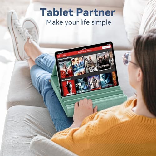 Revolutionize Your Tablet Experience with the KDD Foldable Pillow Holder – Ergonomic Lap & Bed Stand for i Pad Pro, Galaxy Tab, and E-Readers – Ultimate Comfort with Built-In Accessory Pocket & Stylus Mount – Lightweight, Durable Design for Effortless Portability and Posture Improvement