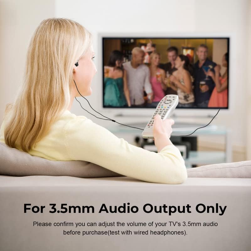 Unleash Audio Freedom with 16 FT Long Cord Wired Headphones – Superior Sound Quality, Customizable Comfort with Extra Earbuds for Ultimate Compatibility with TV and Computer – Perfect for Extended Listening Sessions