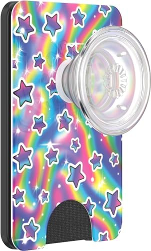 Revolutionary Mag Safe-Compatible Pop Sockets Phone Wallet with Expanding Grip – Rainbow Glass Design for Effortless Wireless Charging & Card Storage, Perfect for Busy Lifestyles