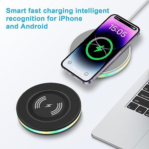 15 W Fast Wireless Charger for Samsung & i Phone – Universal Qi Charging Pad for Galaxy S25 Ultra, S24, S23, S22, S21, S20, S10 & i Phone 16 Pro Max, 15, 14, 13, 12 – High-Speed Charging with Intelligent Protection – Slim, Portable Design for Travel – Includes USB-A to USB-C Cable – Safe Overnight Charging for All Qi-Enabled Devices – Experience Up to 3 x Faster Charging with Smart Chip Technology – Ideal for Home, Office & On-the-Go Use – Compatible with Air Pods & Galaxy Buds – Perfect Gift for Tech Enthusiasts and Mobile Users