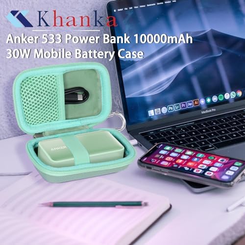 Khanka Portable Charger Hard Case for Anker 533 & Nano Power Banks – Ultimate Travel Protection with Custom Fit Design, Lightweight Durability, and Enhanced Compatibility for Seamless Charging on the Go