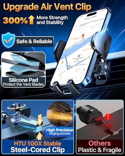 2025 Premium Car Phone Holder with Unmatched 80+ lbs Suction Power & Military-Grade Durability – Versatile Dashboard, Windshield, and Vent Compatibility for i Phone 16 Pro Max & Samsung Devices – Safety Certified for Effortless Hands-Free Navigation