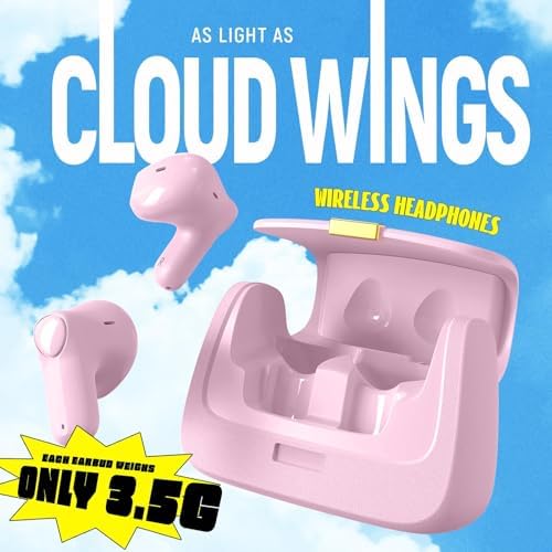 Elevate Your Audio Experience with ANCwear Bluetooth 5.3 True Wireless Earbuds – High-Fidelity 13 mm Drivers for Audiophiles, Chic Mini Handbag Charging Case, 22-Hour Playtime in Elegant Classic Pink – Ideal for Professionals and Music Enthusiasts On the Move