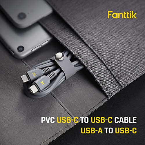 Enhance Your Charging Efficiency with Fanttik 65 W USB C to USB C & 18 W USB A to USB C Cables – Perfect for i Phone 15/15 Pro, Mac Book Pro 2020, i Pad Pro 2020, i Pad Air 4, and Samsung Galaxy S23+/S23 Ultra/S22 Ultra – Fast Charging and Universal Compatibility for Modern Devices