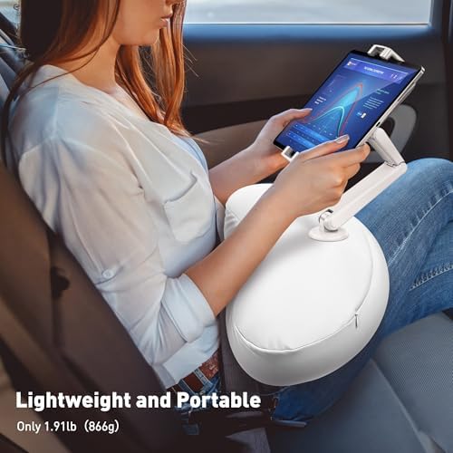 Revolutionize Your Device Experience with the Above TEK 360° Adjustable Tablet Pillow Stand – Ergonomic Bean Bag Holder for Hands-Free Use in Bed or Lap, Compatible with 4.7″ to 12.9″ Tablets and Phones, Perfect Gift for Moms – Stylish Gray Design for Enhanced Comfort and Convenience