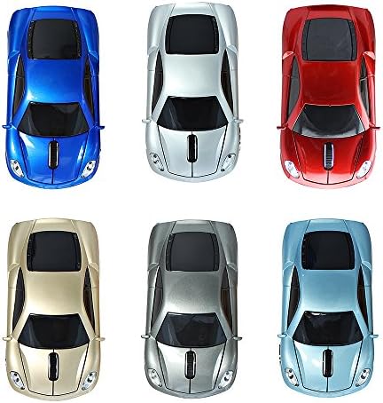Rev Up Your Productivity with the CHUYI Sports Car Shaped Wireless Mouse – 1600 DPI, Cordless Optical Design for Effortless Use at Home, School, or Office, Perfect Gift for Tech Enthusiasts (Vibrant Blue)