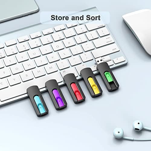 Vibrant 5-Pack Aiibe 128 GB USB Flash Drives – Colorful Memory Sticks for Effortless Data Storage and Transfer | Reliable USB 2.0 Compatibility for Students and Professionals | Perfect Portable Solution for Secure File Management