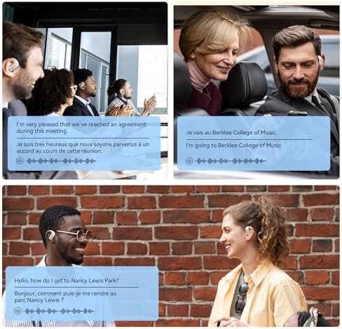 Transform Your Communication with AI-Powered Translation Earbuds – Effortless 40 Language Real-Time Translator with Advanced Bluetooth 5.4 Connectivity, Ergonomic Fit, and Exceptional Battery Life for Global Travelers and Multilingual Conversations