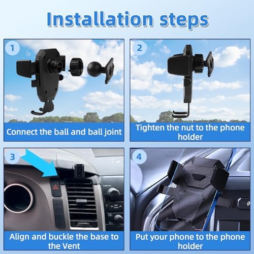 Upgrade Your Toyota Tundra or Sequoia Driving Experience with the 360° Rotating Mag Safe Phone Holder – Premium Dashboard Mount Designed for 2020-2025 Models, Ensures Safety, Accessibility, and Sleek Aesthetics Without Air Vent Obstruction