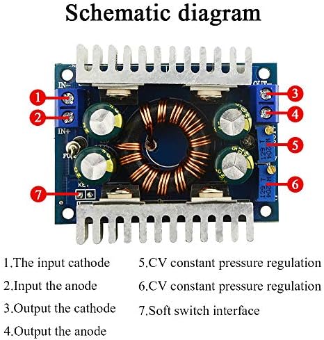 XINGYHENG 8 A DC-DC Buck Boost Converter Module – High-Performance Adjustable Voltage Regulator (1.25 V-30 V) with Advanced Short Circuit Protection for Versatile Power Supply Solutions in Electronics Projects