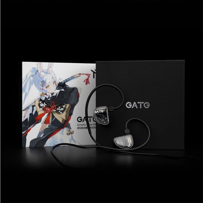 GATE Dynamic Driver In-Ear Headphones: Premium Black Earbuds with Interchangeable 3.5 mm Cable and Built-In Microphone – Unmatched Sound Quality and Comfort for Music, Gaming, and Calls, Ideal for Audiophiles and Everyday Use