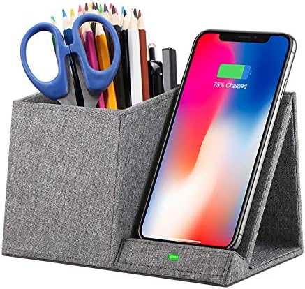 COSOOS Premium Fast Wireless Charger & Desk Organizer – Streamlined Charging Station for i Phone 15/15 Pro/15 Pro Max/14/13/12/11/XS/8 Plus & Samsung Galaxy S21/S20+/S10/Note 10/Note 9 (AC Adapter Not Included) – Ultimate Workspace Efficiency & Speed Enhancement Elevate your charging experience with the COSOOS Premium Fast Wireless Charger, expertly crafted to streamline your workspace while ensuring rapid power delivery to a wide range of smartphones. This innovative charging station is perfect for tech-savvy individuals seeking a blend of functionality and style, accommodating i Phone models 8 Plus through 15 Pro Max and popular Samsung Galaxy variants. Designed with an integrated desk organizer, this sleek charger keeps your essential items like pens and notes within reach, promoting a tidy and efficient workspace. Its compact dimensions fit effortlessly on any desk, providing a clutter-free aesthetic. While the AC adapter is not included, this charger performs optimally with your existing accessories, making it a versatile addition to your setup. Built from high-quality materials for durability and easy maintenance, the COSOOS Fast Wireless Charger enhances productivity and elevates your workspace aesthetics, ensuring you’re always ready to power up without the hassle of tangled cords.