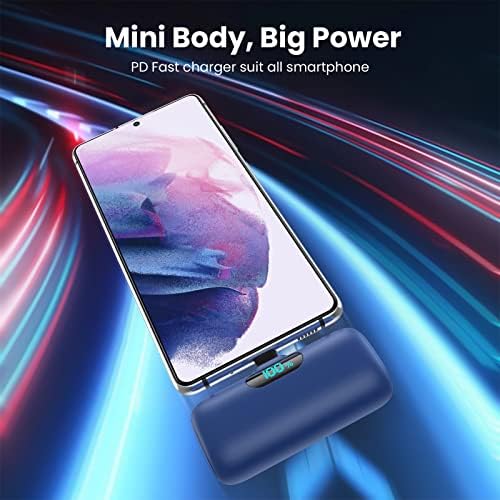 Ultra-Compact 5000 m Ah Power Bank – High-Speed USB-C Mini Portable Charger with LCD Display, Perfect for i Phone 16/15 Series & Android Devices – Lightweight Battery Pack for Travel and Daily Use, Enhanced Compatibility & Fast Charging Solutions