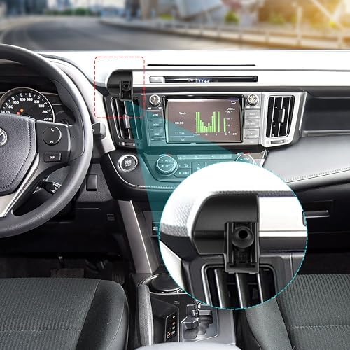 Toyota RAV4 2013-2018 Air Vent Phone Holder Mount – Universal Fit for 4.0″-7.0″ Smartphones, 360-Degree Rotation, Easy Installation, Durable Dashboard Accessory for Enhanced Driving Safety and Connectivity