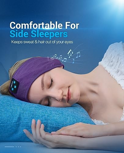 Transform Your Sleep and Workouts with Voerou Bluetooth Sleep Headband Headphones – Comfort-Driven Design, Superior HD Sound, Perfect for Insomnia Relief, Yoga, and Travel, Adjustable Fit with Long-Lasting Battery Life for Seamless Audio Enjoyment