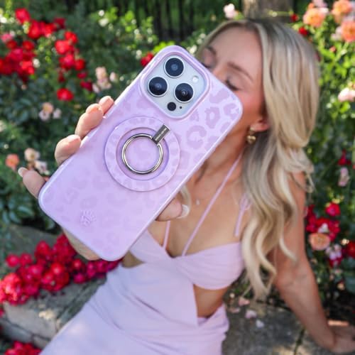 Transform Your i Phone 16, 15, 14, 13, 12 with VELVET CAVIAR’s Amethyst Purple Leopard Mag Safe-Compatible Grip – Stylish Magnetic Ring Holder & Adjustable Stand for Effortless Hands-Free Viewing, Secure Texting, and Enhanced Usability – Elevate Your Mobile Experience with Durable, Lightweight, and Customizable Accessory