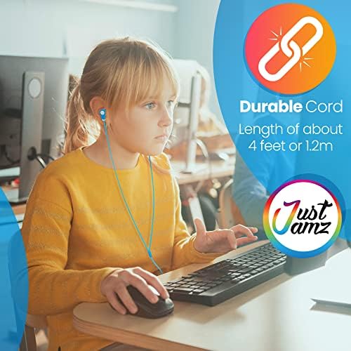 Multicolored Disposable Earbuds Bulk Pack – 30 Pairs of In-Ear Headphones for Schools & Libraries | 3.5 mm Stereo Jack, Lightweight & Hygienic Audio Solution | Perfect for Group Settings & Multimedia Engagement