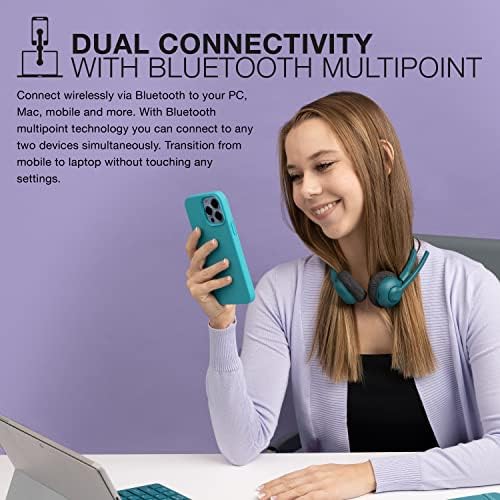Transform Your Audio Experience with JLab Go Work Wireless On-Ear Headset – 50+ Hours of Playtime, Dual Device Bluetooth Multipoint, and Noise-Canceling Mic for Crystal-Clear Calls – Perfect for Remote Work, Gaming, and Mobile Use with Ultra-Lightweight Comfort