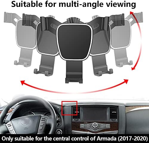 Ultimate Car Phone Holder for Nissan Armada 2021-2024 & Infiniti QX80 2022-2024 – Premium Auto Navigation Bracket for Secure Smartphone Mounting, Effortless Access to Navigation & Hands-Free Calls, Stylish Interior Enhancement, Tool-Free Installation, and 360-Degree Viewing Flexibility