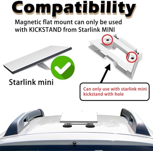 Revolutionize Your Mobile Internet Experience with the 264 lb Heavy-Duty Starlink Mini Magnetic Car Roof Mount Kit | Securely Attach Your Starlink Mini for Unmatched Connectivity on the Go | Perfect for Kickstand with Hole Version | Weather-Resistant Design for All Conditions | Effortless Installation with No Drilling Required | Lightweight and Portable for Easy Transport | Elevate Your Adventures with Reliable Internet Anywhere