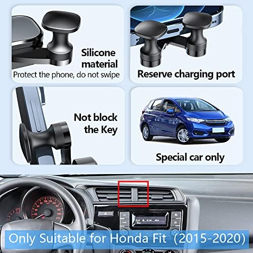 Secure Smartphone Holder for Honda Fit (2015-2020) – Stylish Auto Accessory with 360° Rotation for Safe Navigation and Hands-Free Use – Durable Bracket for All Phone Sizes – Effortless Installation and Interior Enhancement