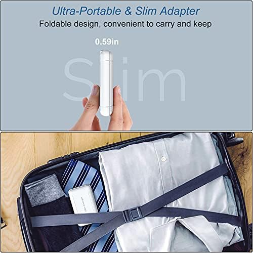Ultra-Slim OKRAY Dual USB Wall Charger with Foldable Plug – 5 V/3 A Fast Charging Block for i Phone 13, 12, 11, XR, XS & Samsung Galaxy S23, A35 – Travel-Friendly Dual Port Phone Adapter for Maximum Efficiency and Compatibility
