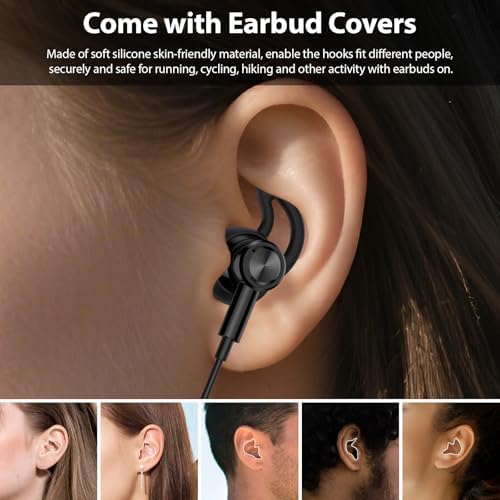 High-Fidelity USB C Wired Earbuds for Samsung and i Phone – Ergonomic Type C Stereo Earphones with Microphone, Volume Control & Magnetic Design for Ultimate Comfort – Enhance Your Audio Experience on Android Devices & i Pads in Sleek Black