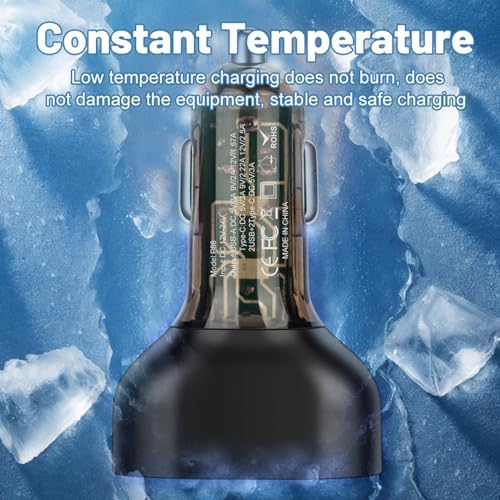 Ultimate 6-Port USB-C Car Charger with PD30 W Fast Charging: Versatile 12 V/24 V Adapter for i Phone 16/15/14/13/12/11 Pro Max, Samsung, Huawei, Xiaomi & More – Seamless Compatibility & Superior Speed for On-the-Go Charging