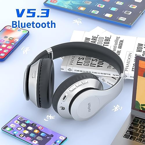 Revolutionize Your Audio Experience with Uliptz Bluetooth 5.3 Over-Ear Headphones – 65-Hour Playtime and Customizable Hi-Fi Sound for Every Mood – Ultra-Lightweight, Travel-Ready Design for Office, Home, and On-the-Go Listening – Immerse in Superior Comfort and Crystal-Clear Calls