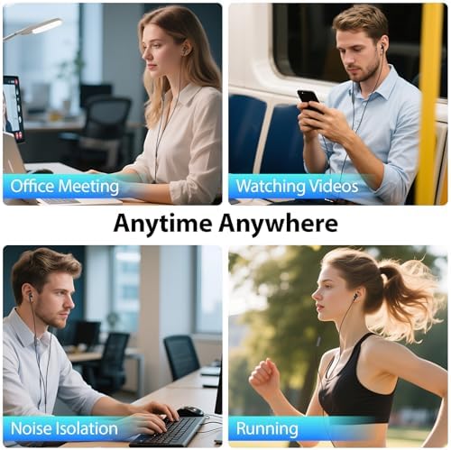Elevate Your Audio Experience with USB C Wired Earbuds – Premium Noise-Canceling Headphones for i Phone 16 Series & Samsung Galaxy S25 Ultra – Comfortable In-Ear Fit with Integrated Microphone for Seamless Calls – Ideal for Music Enthusiasts & Professionals – Superior Hi-Fi Sound Quality with Enhanced Compatibility and Tangle-Free Design