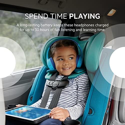 Belkin Sound Form Mini Kids Wireless Bluetooth Headphones – Safe 85 d B Volume Control, 30-Hour Playtime, Built-In Microphone – Lightweight On-Ear Style for i Phone, i Pad, Fire Tablet & More – Ideal for Learning, Entertainment & Safe Listening