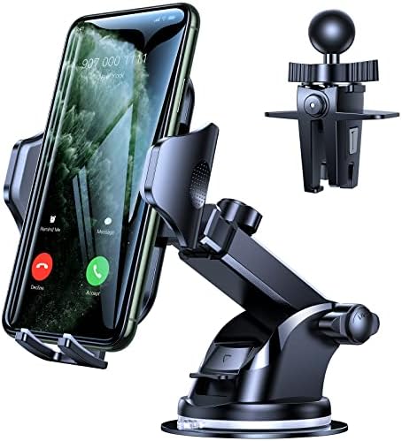 VICSEED [True Strongest Suction] [Rally Racing-Grade Stability] Phone Holders for Your Car 2025 Upgraded Car Phone Holder Mount Truck Stand Cradle for iPhone Samsung All Phones, Yellow – Enhanced Compatibility and Speed