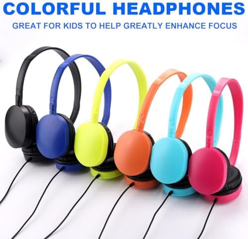 Classroom-Ready 10 Pack Kids Headphones – Ultra-Comfortable & Robust Earbuds for Students, Toddlers, and Teens – Superior Sound Quality & Multi-Device Compatibility – Perfect Headphone Set for Enriching Educational Engagement