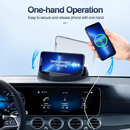 Loncaster Universal Dashboard Car Phone Holder Mount – 2 Pack Ultra-Stable Silicone Cradle for Hands-Free Use, Compatible with i Phone & Most Smartphones, Effortless Installation, 360-Degree Viewing Angles, Essential Car Accessory for Safe Navigation and Calls