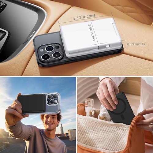 Revolutionize Your Charging Routine with the DDUAN 3-in-1 Wireless Charging Station: Fast USB-C Magnetic Power Bank for i Phone 16/15/14/13/12 and Apple Watch – Portable Foldable Design in Sleek White for Effortless On-the-Go Power Management