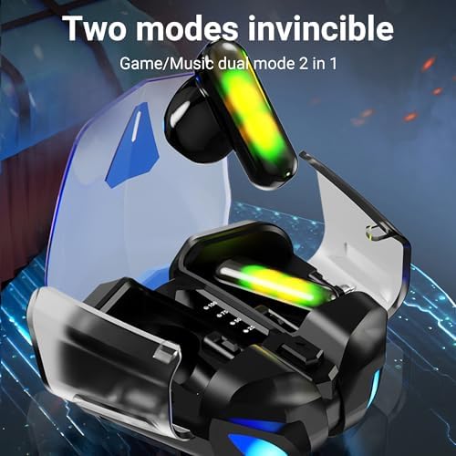 Premium K75 Bluetooth 5.3 Earbuds – Advanced Noise Cancelling In-Ear Headphones with IPX-4 Waterproof Rating for Gamers & Music Enthusiasts, 4-5 Hours Playtime, Effortless Compatibility with i Phone, Android, Tablet & Laptop