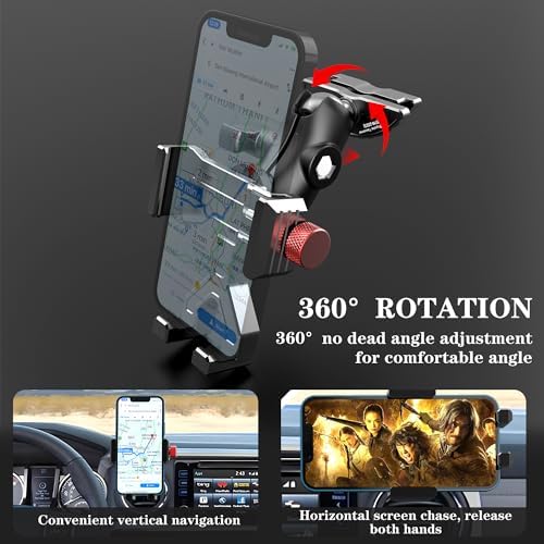 Elevate Your Driving Experience with the Premium Aluminum Smartphone Mount for 2016-2023 Toyota Tacoma – Ultimate Durability and Stability for i Phone & Galaxy Users – Effortless Installation and Secure Grip for Enhanced Navigation and Hands-Free Calls – Must-Have Accessory for 3 rd Gen Tacoma Enthusiasts