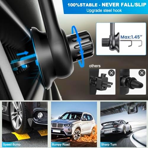 Ultimate 360° Adjustable Air Vent Car Phone Holder – Smart Universal Mount for Pop Socket Compatibility – Secure Grip for i Phone & Samsung – Effortless Installation for Enhanced Safety and Convenience on the Road