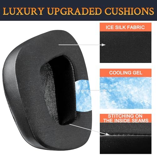 Upgrade Your Gaming Experience with SOULWIT Snow Leopard Cooling-Gel Earpads for Turtle Beach Stealth 600 Gen 2/3 & 500 XB Wireless Headsets – Exceptional Noise Isolation & Unmatched Comfort for Extended Play Sessions