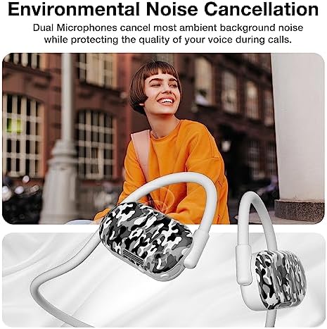 Purity Air Open Ear Headphones – Advanced True Air Conduction Wireless Bluetooth Earbuds with Dual Mic for Clear Calls – Ergonomic, Sweat-Resistant Design for Active Lifestyles – Compatible with i Phone & Android – Ultimate Comfort and Audio Awareness