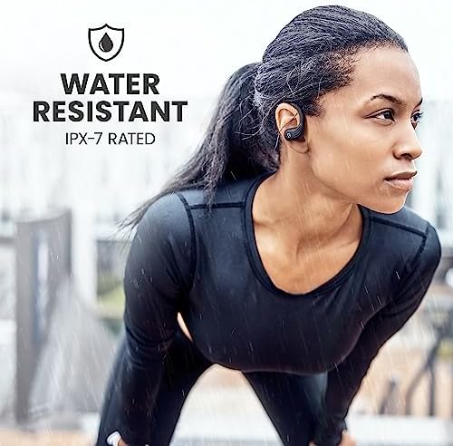 Enhance Your Workout with Back Bay Audio Runner 60 Wireless Bluetooth Earbuds – 80-Hour Battery Life for Uninterrupted Performance, Secure Over-the-Ear Fit, Waterproof Design for Active Lifestyles, and Superior Sound Quality with Built-in Microphone for Effortless Hands-Free Calling