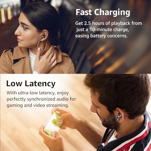 TOZO Hybrid Active Noise Cancelling Wireless Earbuds – Advanced Bluetooth 5.4 for Rapid Pairing, Immersive Deep Bass with 10 mm Drivers, AI-Powered Noise Cancellation via 4 Microphones for Crystal-Clear Calls, Fully Customizable 32 EQ Settings through TOZO App, Stylish and Waterproof Design for Comfort During Extended Wear
