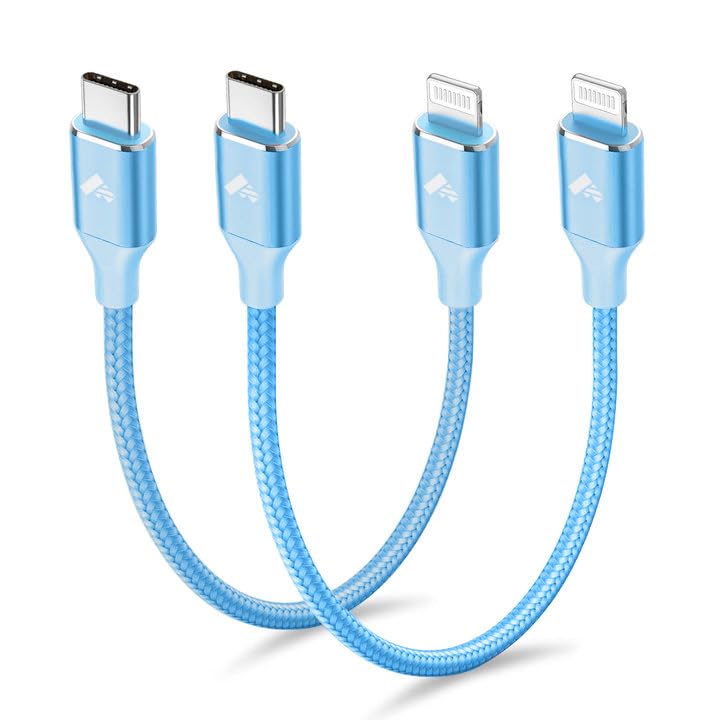 6 FT USB C to Lightning Charging Cable 2 Pack – MFi Certified Braided Fast Charger for i Phone 14/13/12 Series and i Pad – Durable, High-Speed Data Transfer and Enhanced Compatibility for All Apple Devices