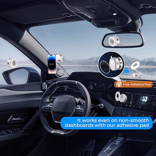 Revolutionary Vacuum Magnetic Phone Holder for Mag Safe & Universal Smartphones – Ultimate Multi-Surface Solution for Cars, Gyms, and Home Use – Reliable Suction Mount for Hands-Free Navigation and Streaming