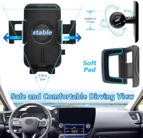 WAAPAK Car Phone Holder Mount for Lexus NX (2015-2025) – Premium Smartphone Cradle with Enhanced Stability, Tool-Free Installation, and Adjustable Viewing Angles for i Phone & Thick Cases – Perfect Auto Accessory for Safe Navigation and Hands-Free Calls
